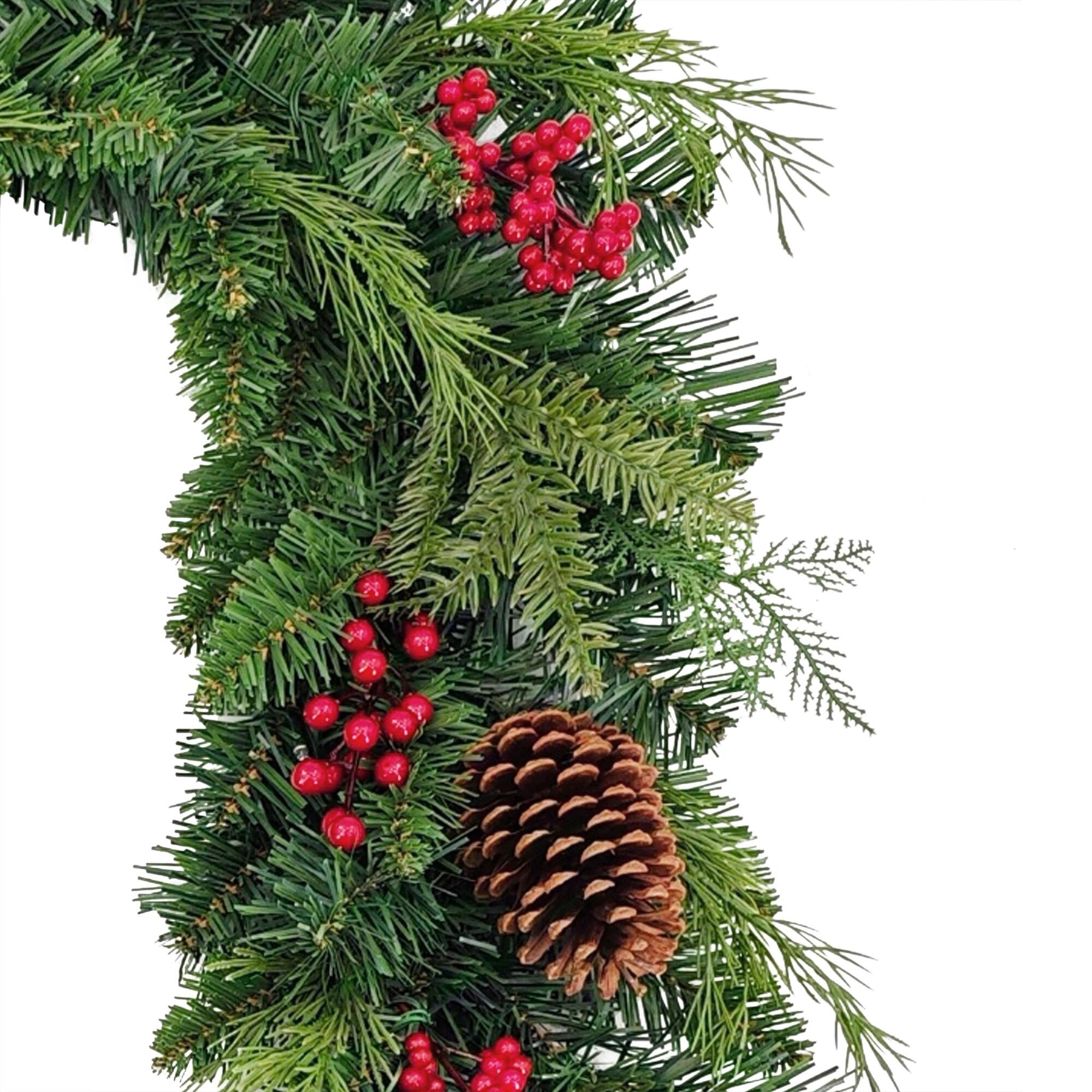 9ft. Pre-Lit Adorned Artificial Garland